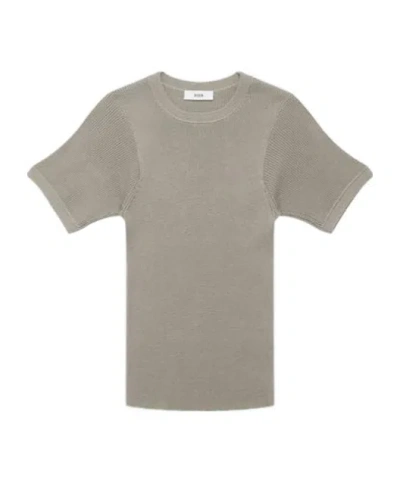 Rier Crew Neck Short-sleeved T-shirt In Gray