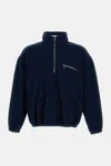 Rier Dark Blue Classic Solid Sweatshirt In Blue