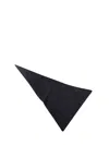 Rier Diamond Triangular Wool Scarf In Black