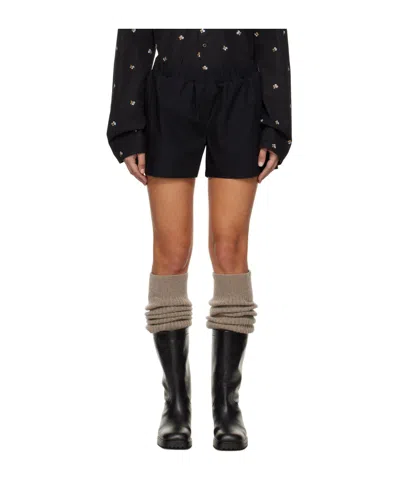 Rier Elastic Belt Shorts In Black