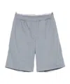 Rier Elasticated Cotton Bermuda Shorts In Gray