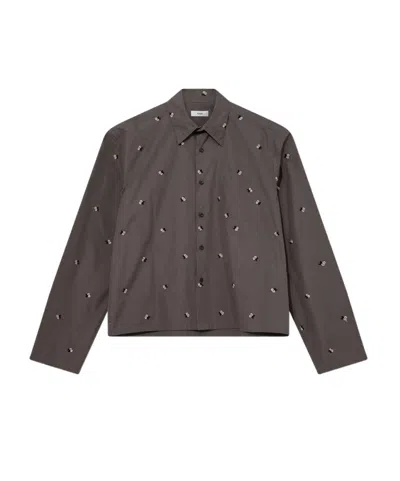 Rier Embroidered Shirt In Black