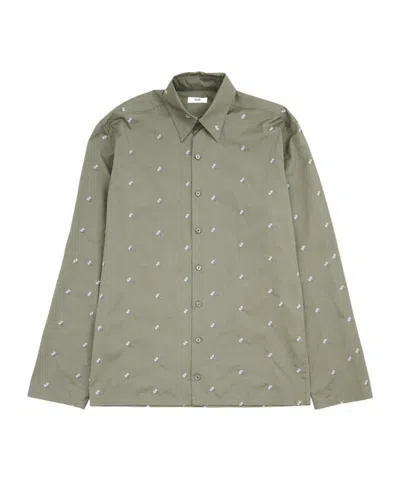 Rier Embroidered Shirt In Blue