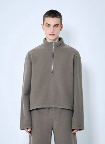 Rier Fleece City Sweatshirt In Beige