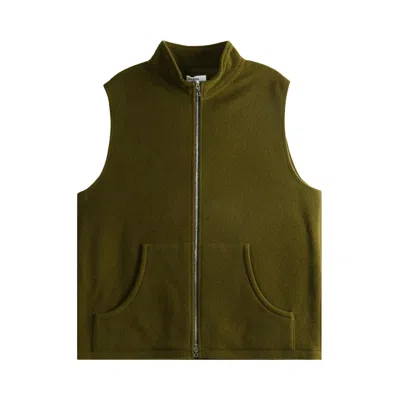 Pre-owned Rier Fleece Full Zip Gilet 'soil Fleece' | Green | Men's Size L