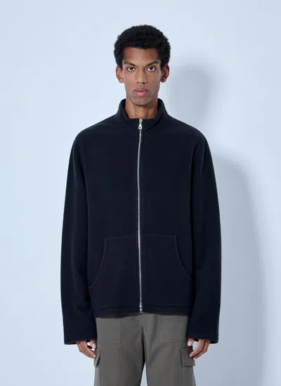 Rier Fleece Full Zip Sweatshirt In Black