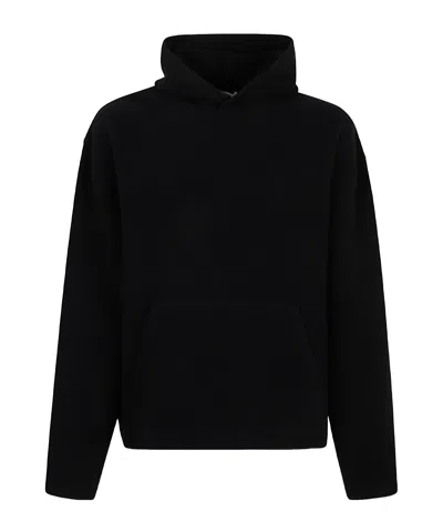 Rier Fleece Hooded Sweatshirt In Black
