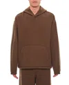 Rier Hooded Fleece Sweatshirt In Grey