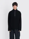 Rier Fleece Polo In Black