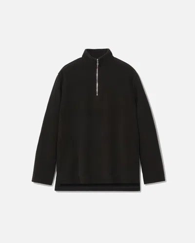 Rier Fleece Polo In Black