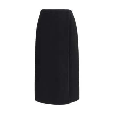 RIER RIER FLEECE WRAP SKIRT IN PURE WOMEN'S WOOL