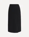 Rier Fleece Wrap Skirt In Pure Wool In Black