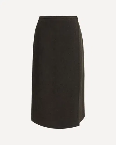 Rier Fleece Wrap Skirt In Pure Wool In Multi