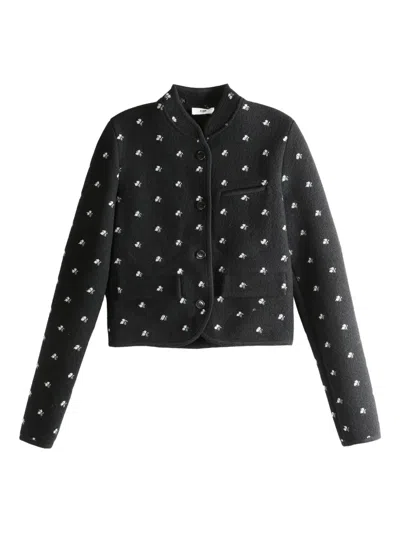 Rier Flowers Jacket In Black