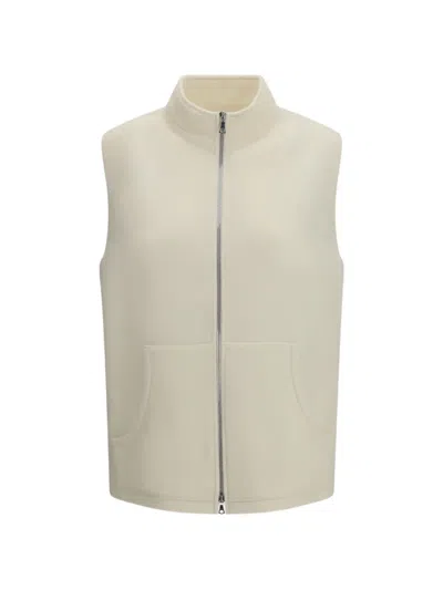 Rier Full Zip Gilet In Neutral