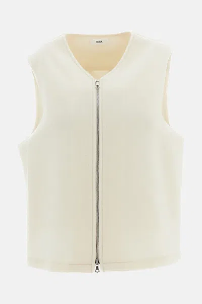 Rier Gilet Fleece City In Wool In White