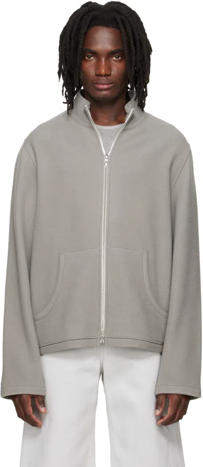 Rier Gray Fleece Full Zip Track Jacket