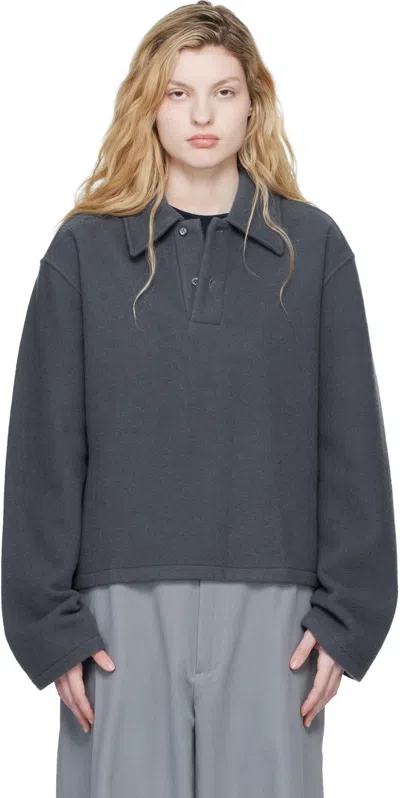 Rier Gray Fleece Polo