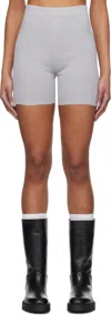 Rier Gray Knit Shorts In Inox Knit