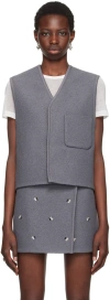 Rier Gray Walker City Vest In Castelrock Felted