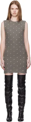 Rier Gray Walker Minidress In Brown