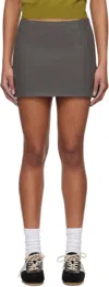 Rier Gray Walker Miniskirt In Argile Felted