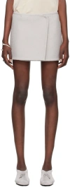 Rier Gray Walker Miniskirt In Perle