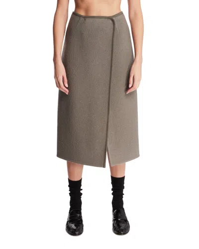 Rier Gray Walker Wrap-skirt In Brown