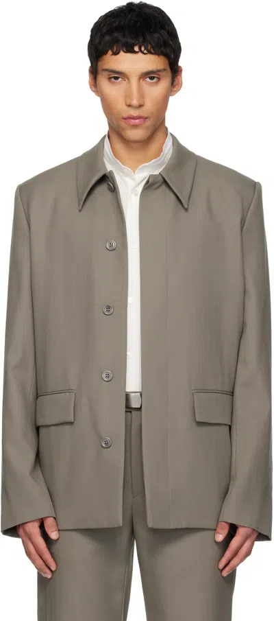 RIER GRAY WOOL JACKET