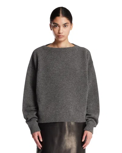 Rier Gray Wool Sweater In Gray Grigio   #626262