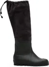 Rier Green & Brown Farmer Rain Tall Boots In Black