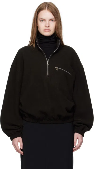 Rier Green Fleece Sweater In Brown