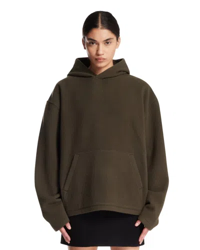 Rier Green Hooded Sweater In Green Verde   #009640