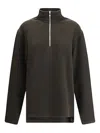 Rier Suede Wool Pile Athletic Jacket In Brown