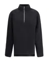 Rier Half-zip Wool Sweatshirt In Black