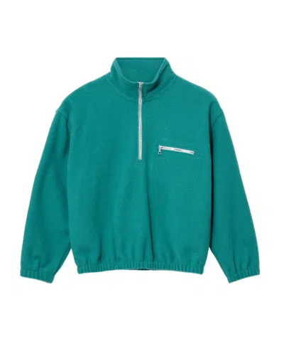 Rier Half-zip Wool Sweatshirt In Green