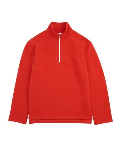 Rier Half-zip Wool Sweatshirt In Red