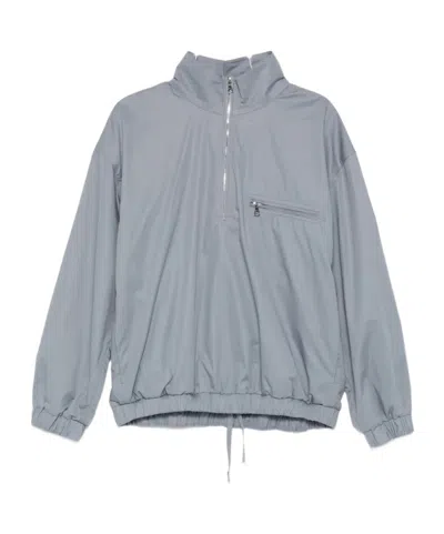 Rier Half-zip Casual Jacket In Blue