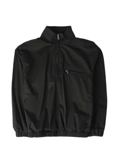 Rier Half-zip Hooded Jacket In Black