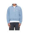 Rier Half-zip Wool Sweatshirt In Blue