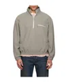 Rier Half-zip Wool Sweatshirt In Gray