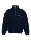 Rier High-neck Zip-front Sweatshirt In Blue