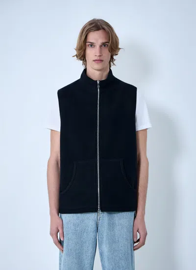 Rier High-neck Zip Vest In Black