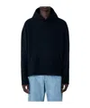 Rier Hooded Fleece Sweatshirt In Blue