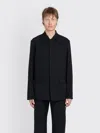 Rier Poplin Wool Jacket In Black
