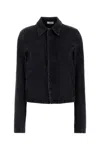 Rier Denim Jacket Collared Design Front Pockets In Blue