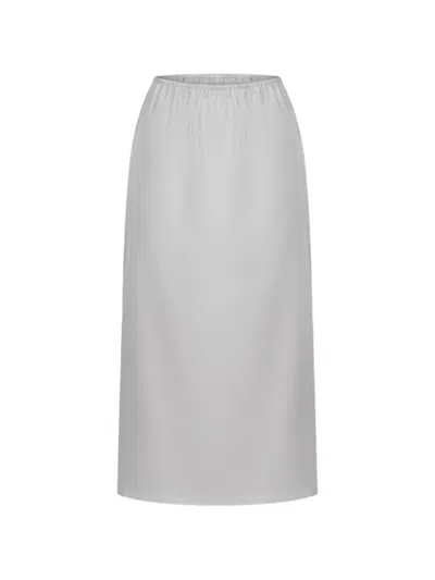 Rier Jupon Midi Skirt In Gray