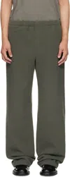 Rier Khaki Fleece Trousers In Green
