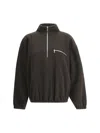 Rier Zip Polar Fleece Sweater In Brown