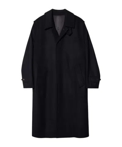 Rier Loden Wool Coat In Black